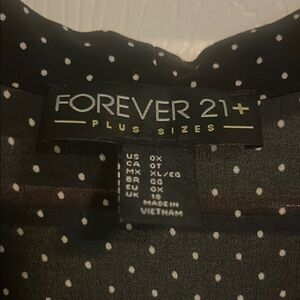 Forever 21+ Black and White Polka Dot Blouse